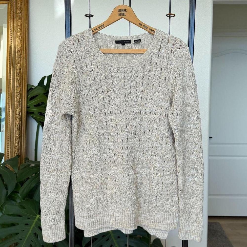 Jeanne Pierre Textured 100% Cotton Sweater
